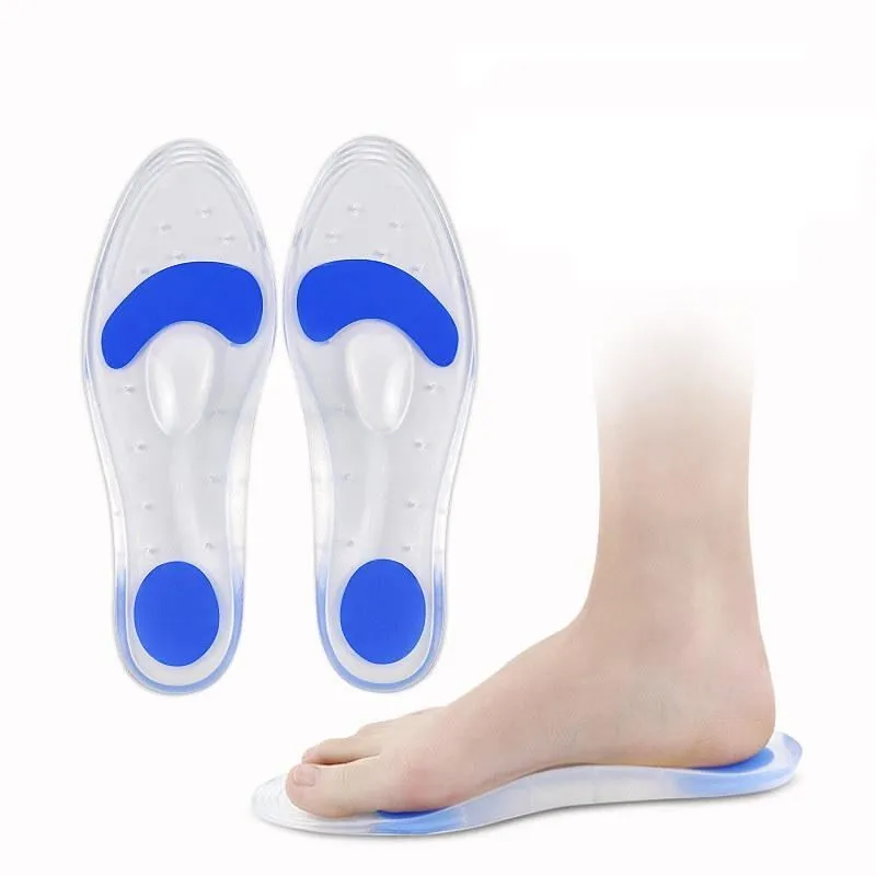 wholesale Silicone insole for men and women cushioned extra thick super soft full sole insole massage decompression