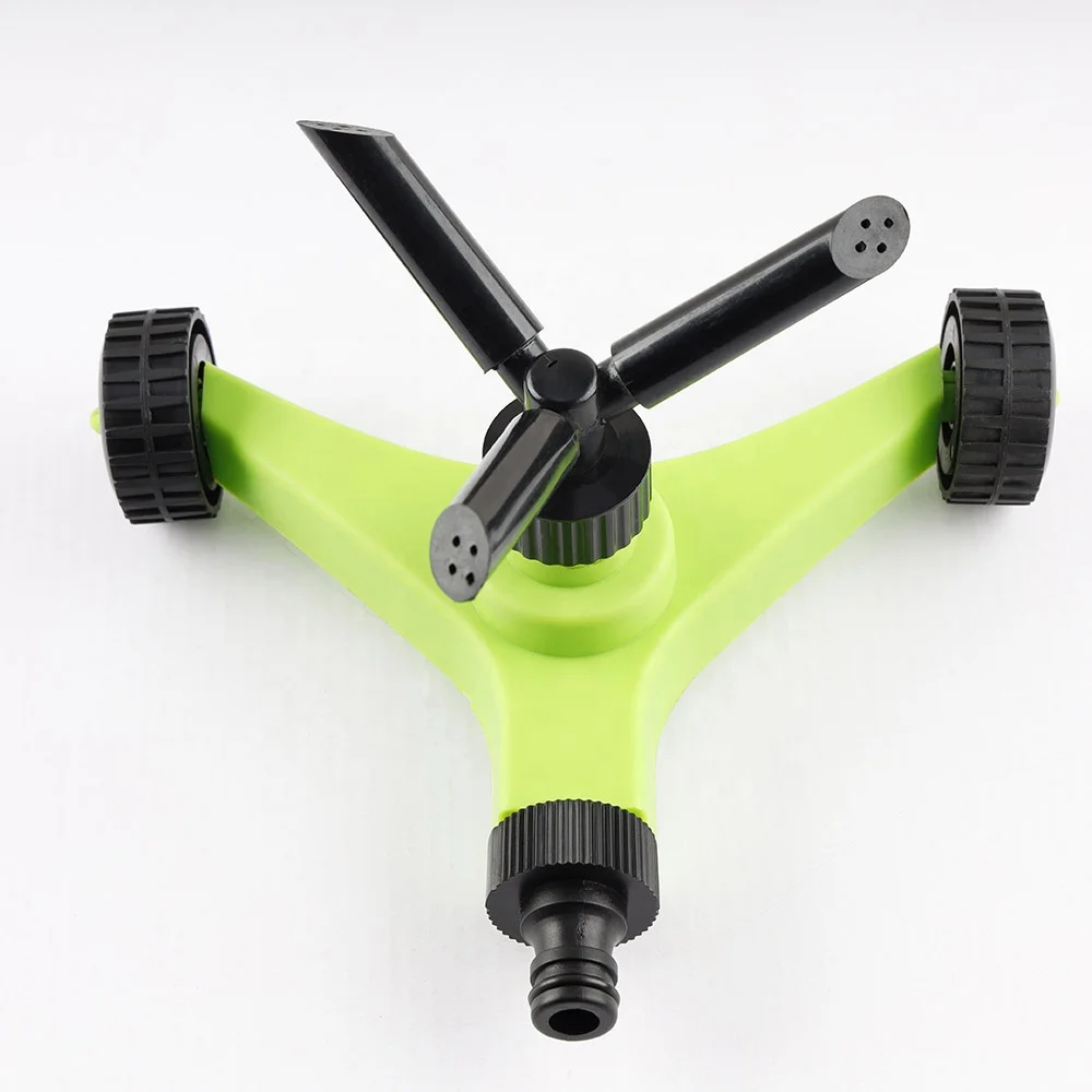 JS-358 360 degree  triangle wheel-based water lawn sprinkler