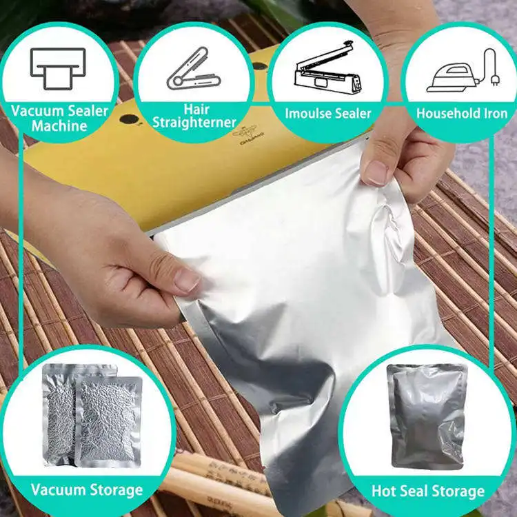 Extra Thick Heat Sealable Recyclable High Barrier Heat Seal Food Storage Mylar Matte 1 Gallon 5 Gallon Vacuum Aluminum Foil Bags