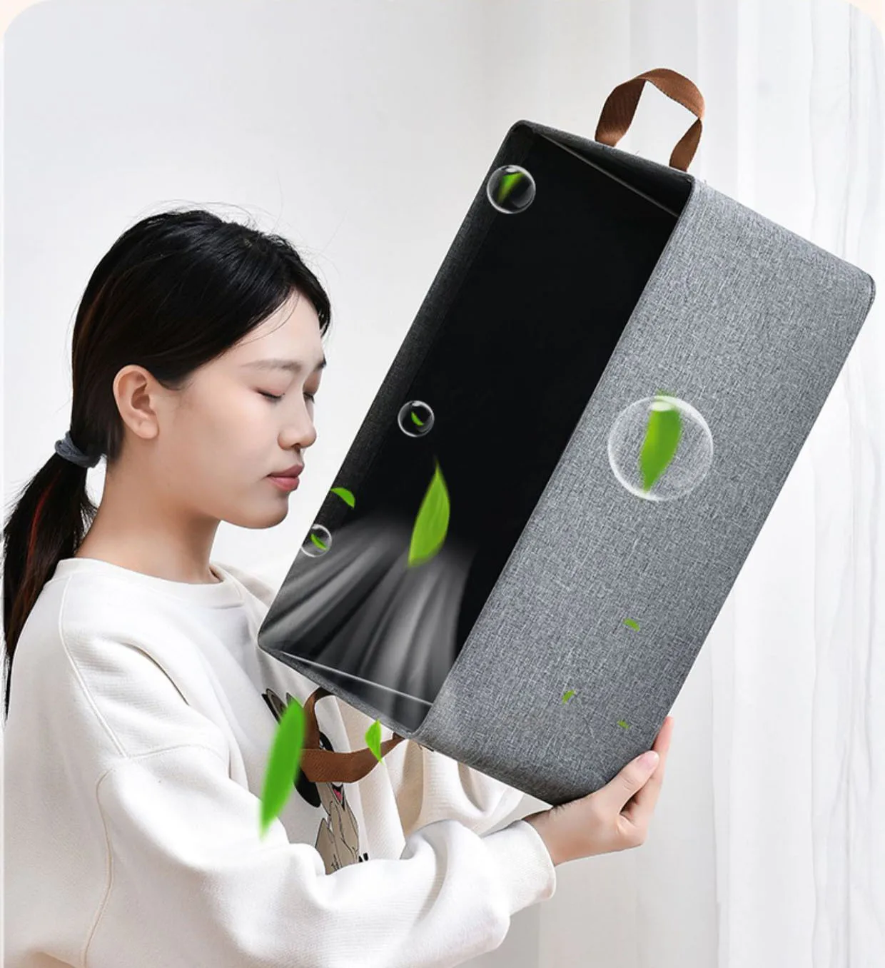 DS4093 Wardrobe Closet Storage Bins for Jeans Drawer Organizers for Clothing with Handle Foldable Drawer Clothes Organizers