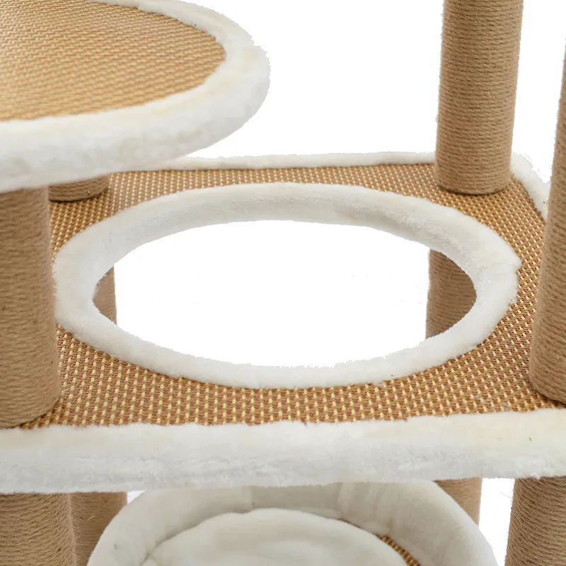 Pet Sisal Climbing Scratch Luxury Cat Tree Tower Exercise Durable Large Cat Tree