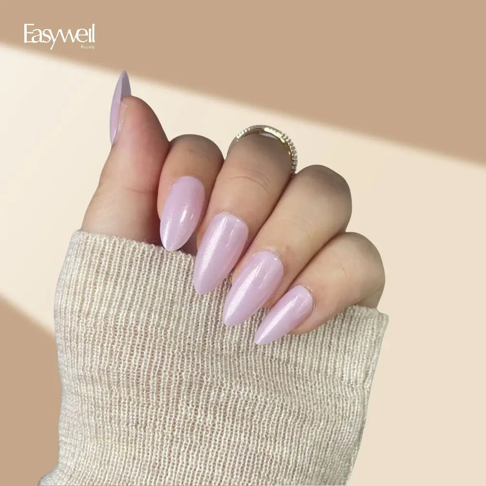 Easywell beauty solid Press on Nails art pink Ballerina Nails luxury acrylic press on nails