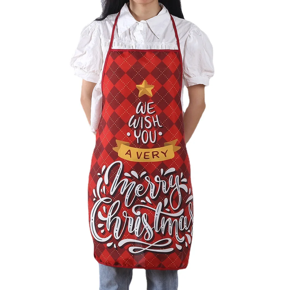 Wholesale hot selling Personalized Funny Christmas Aprons sublimation printing Kitchen Cleaning apron