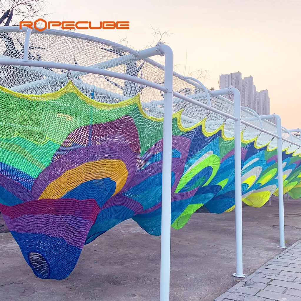 New outdoor rope climbing net amusement park rides equipment for commercial and kindergarten