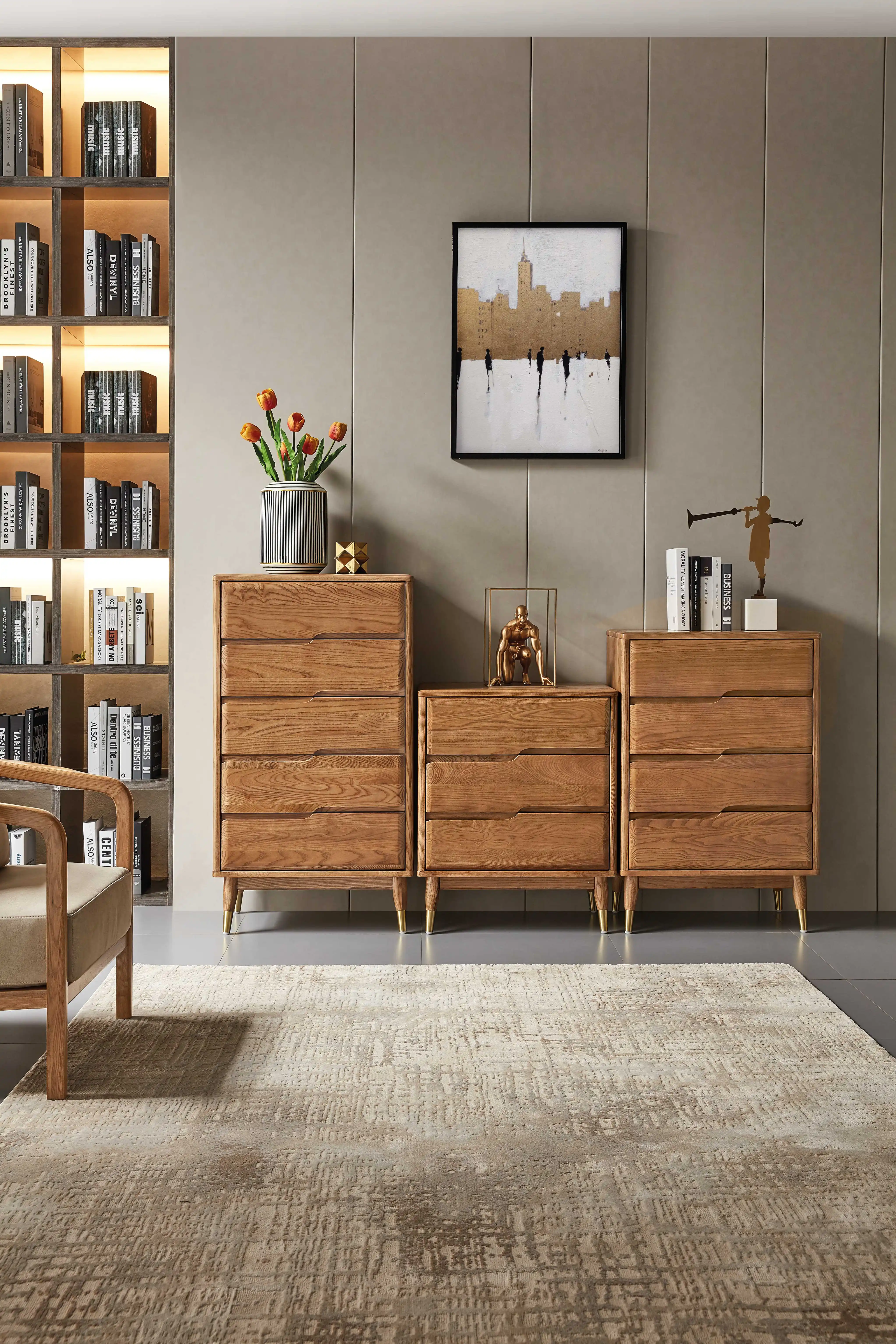 3 Doors Closet Wardrobe Cabinet Bedroom Wooden Wardrobe Design