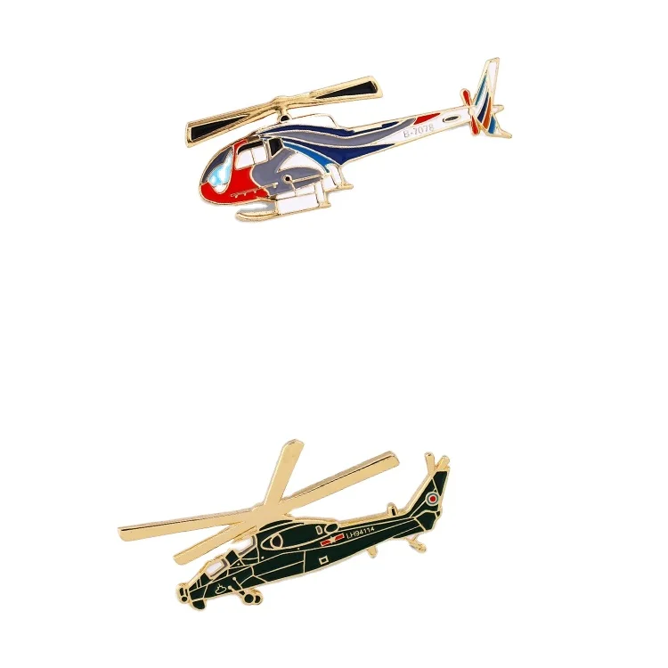 
Dongguan Enamel Lapel Pin Badge Custom Aircraft Model Painted Pin 3D Airplane Lapel Pins Badges 
