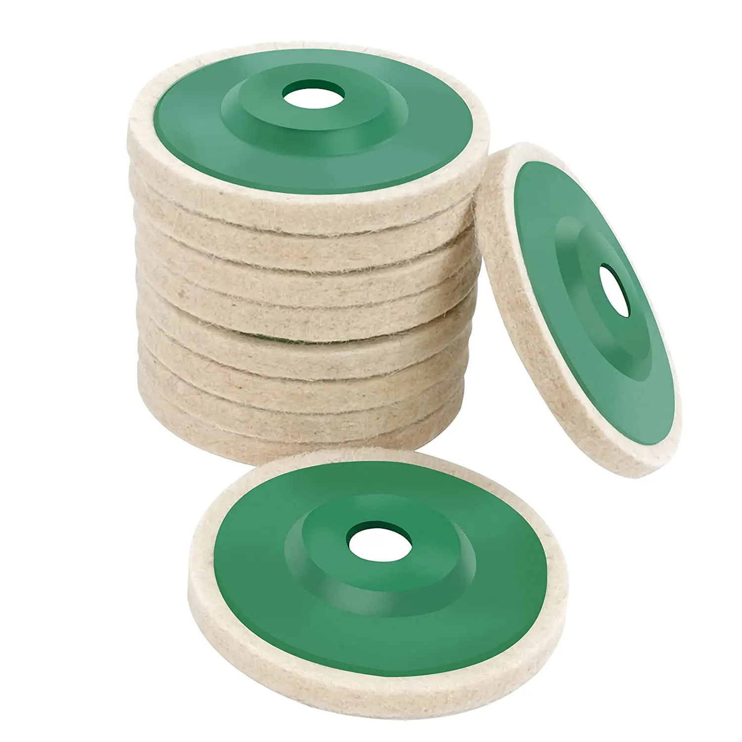 PEXMIENTAS 100mm Abrasive Tool Disc Wool Buffing Pads Polishing Buffing Wheel for Polishing Glass Ceramics Plastic Metal Marble