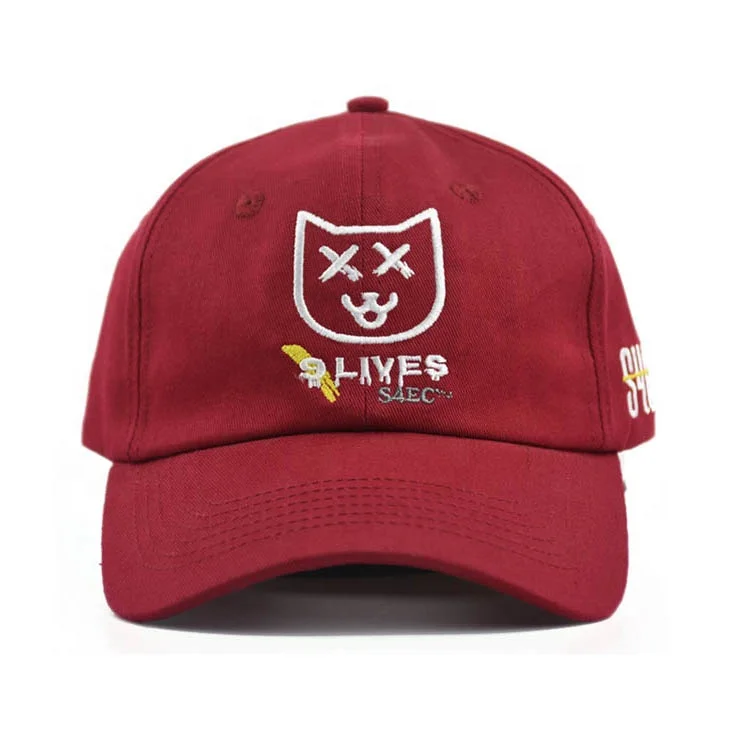 Custom Bamboo Material 6 Panel Hat Flat Embroidery Logo Baseball Hats