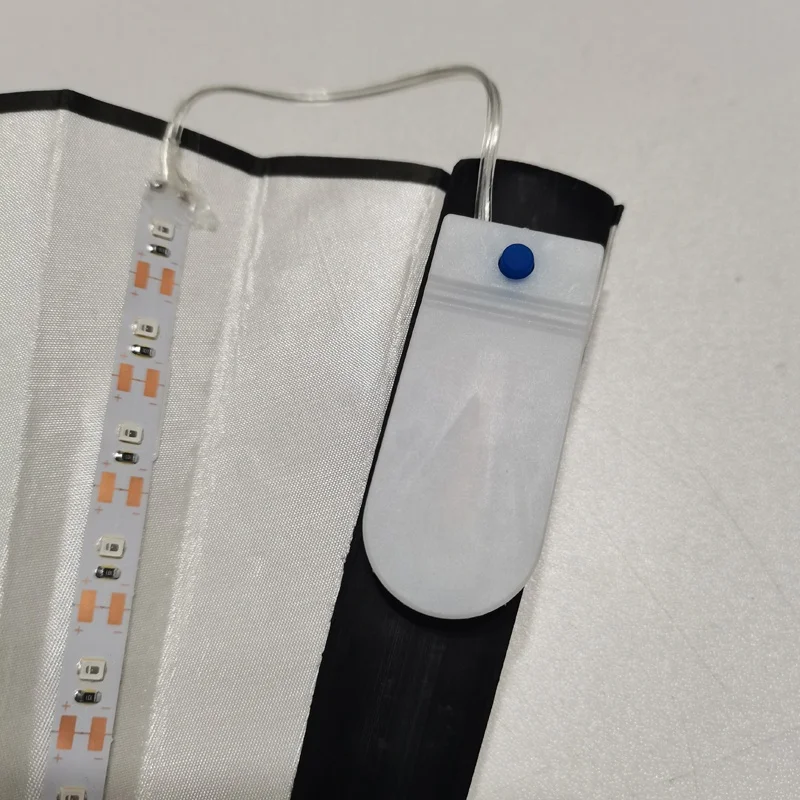 LED Glowing Colorful Chinese Bamboo Hand Held Folding Fan with 3 Different Performance Show Light Up Fan Party Dance