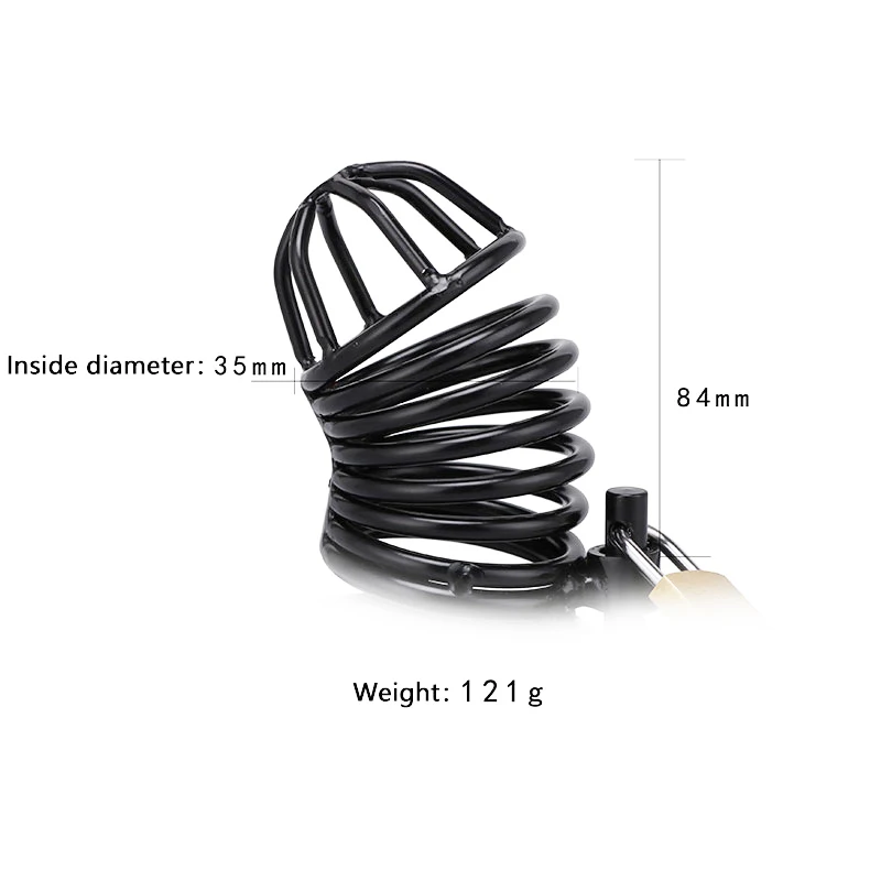 
Aimitoy Bondage Unique Design Manganese Steel Male Chastity Lock Cage Scrotum Ring Glans Rings Men Steel metal chastity cage 