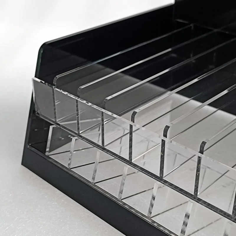 Clear Luxury Lip Gloss Vanity Holder Case Lipstick Acrylic Cosmetic Make Up Makeup Organizer Storage Box