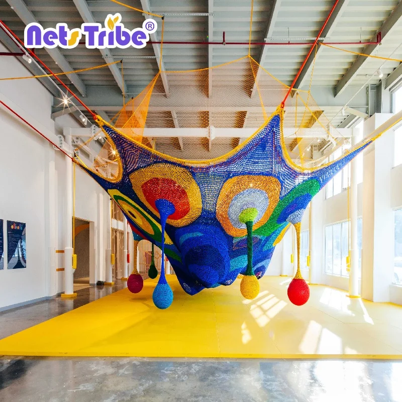 crocheted playground indoor Amusement park equipment kids soft crochet net small indoor playground