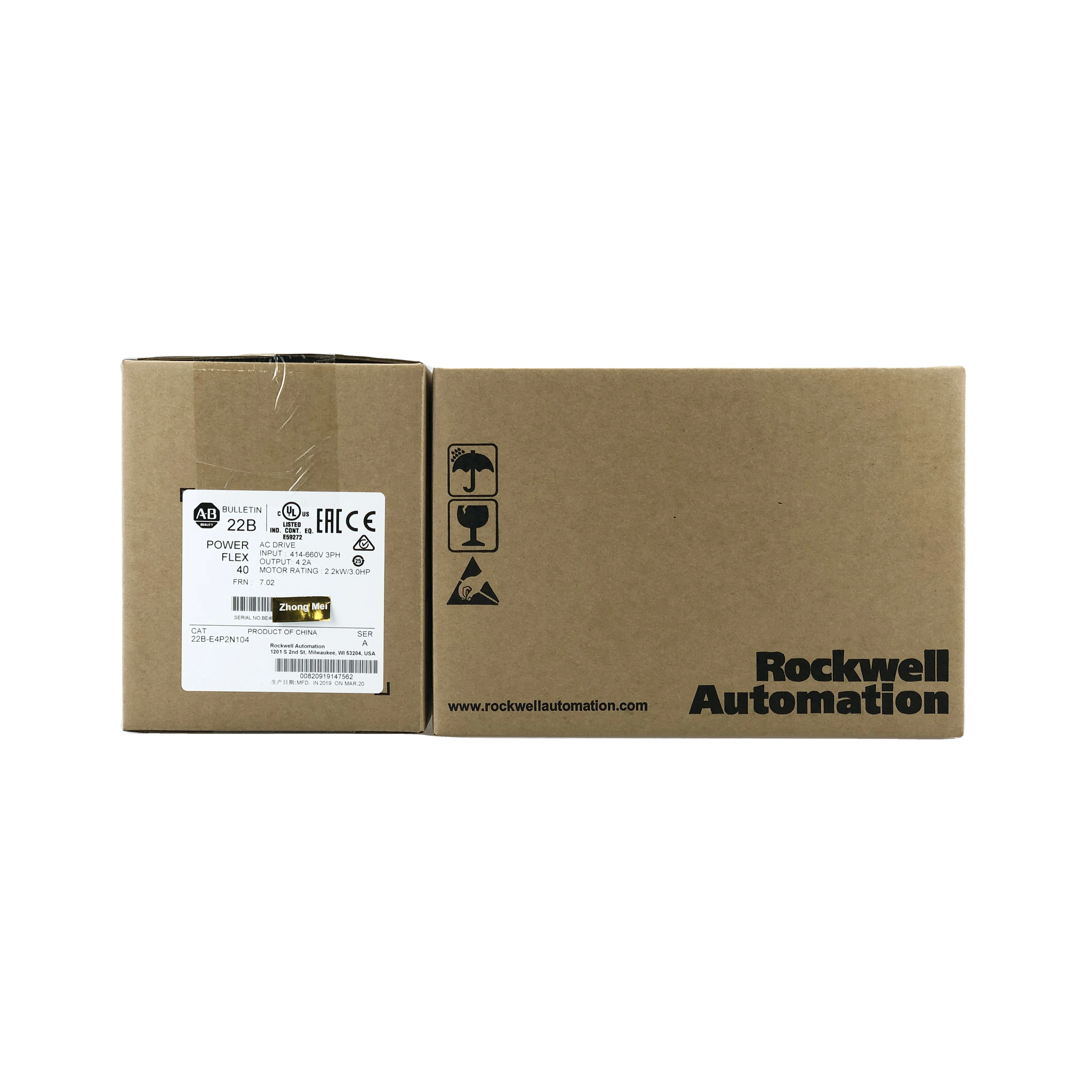 Factory Price PowerFlex 40 Frequency Converter Allen Bradley AC Drive 22B-E4P2N104 in large