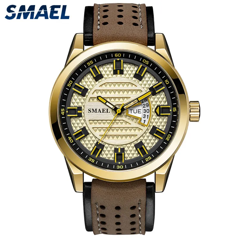 SMAEL waterproof watch men analog quartz wrist watch 9120 customizable
