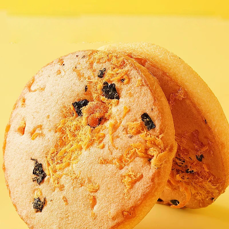 Wholesale Sweet Seaweed and Meat Floss Pancake Chinese Soft Sponge cake Breakfast Snacks Tea Cakes Pastry Fast delivery
