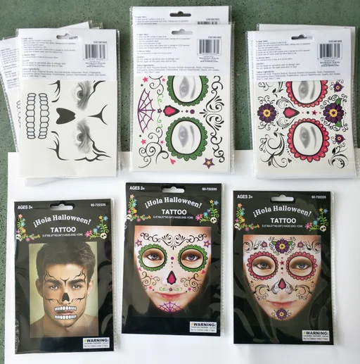 День мертвых татуировки костюм уход за кожей лица татуировки