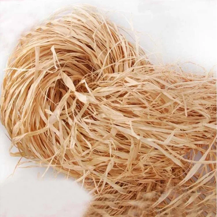 High quality Natural Raffia Bundle Manufacturers Original Colored Grass for Christmas Gift Packing Ribbon