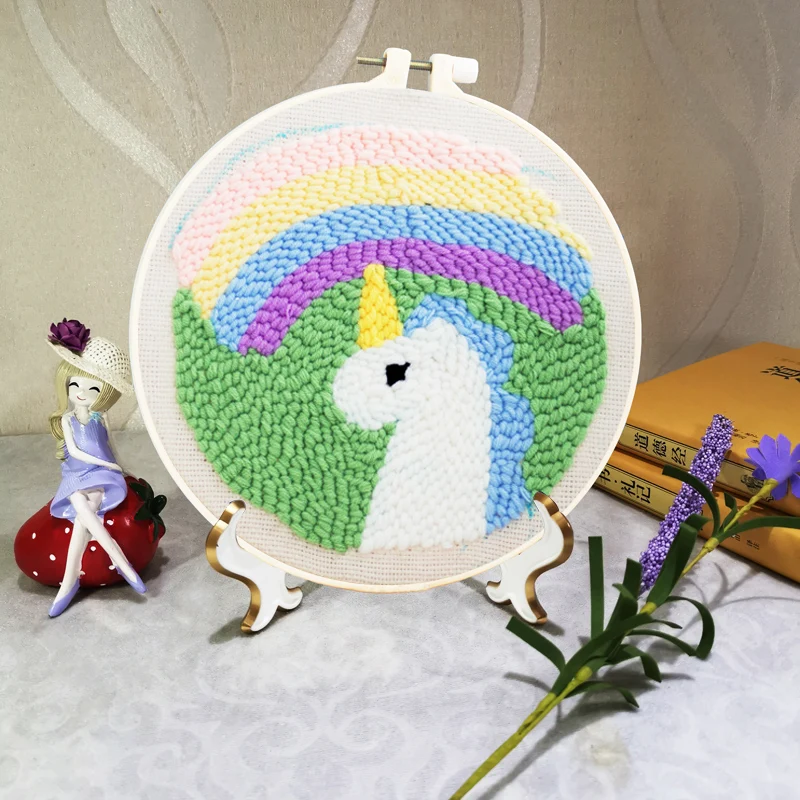 Embroidery Kit With Bamboo Hoops Handmade Dinosaur Loving Embroidery Starter Kit With Cute Animal Pattern