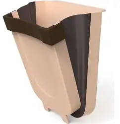 Hanging Trash Can for Kitchen Cabinet Door Collapsible Garbage Bin Foldable Dustbin