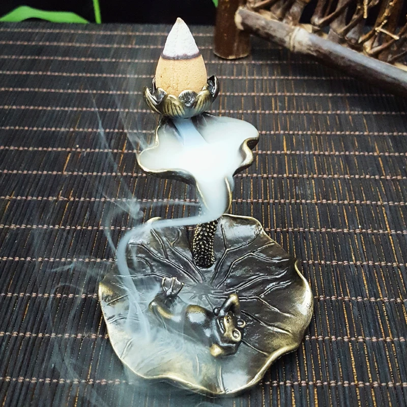 Factory Wholesale Non-rusting Metal Cone Incense Holder Burner Backflow Incense Burner