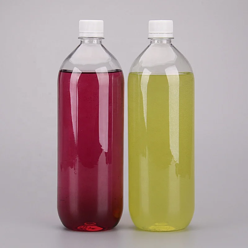 1L 1000 ml Plastic Juice bottle PLA Biodegradable Eco-friendly PET Round Plastic Food Grade Plastic Juice Bottle