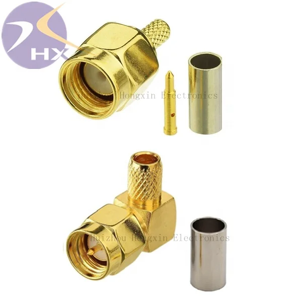 Quality Rf Cable Adaptor Sma Male To Sma Female Right Angle Pigtail Rg142 Cable Sma Male Straight Adapter Female