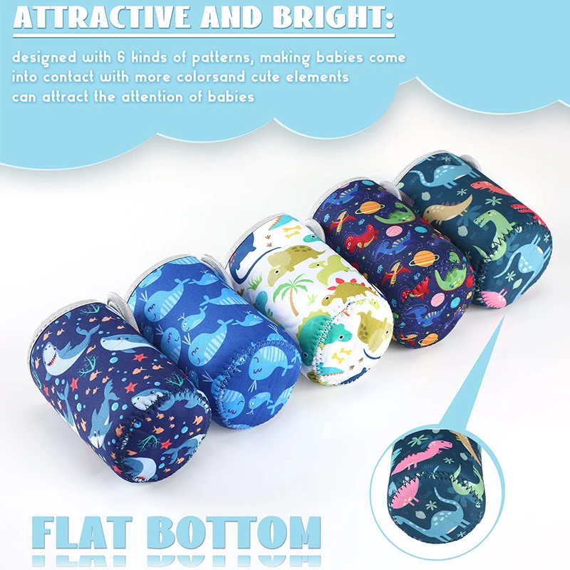 Factory Custom Logo Pattern Kid Feeding Milk Bottle Holder Baby Bottle Neoprene Sleeve