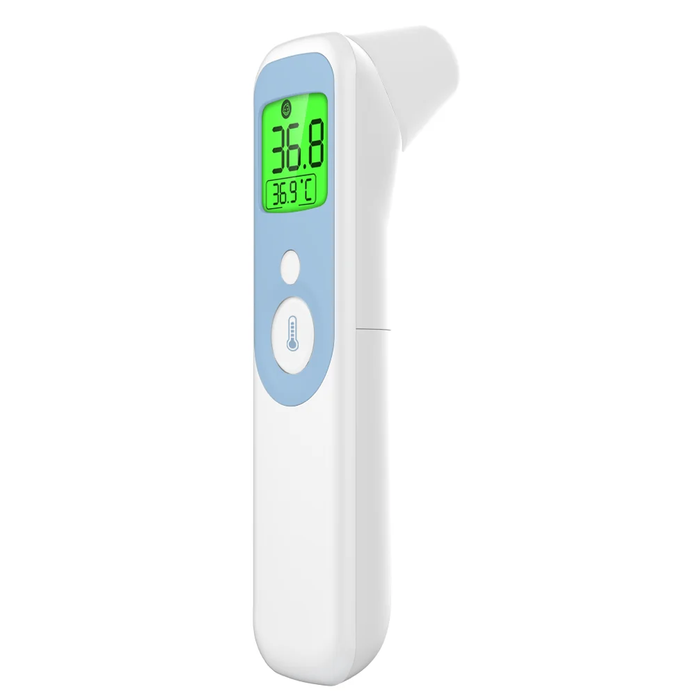 Digital Infrared Forehead and Ear Thermometer Gun for Adults and Kids with Fever Alarm Electric Power Source Chinese Version