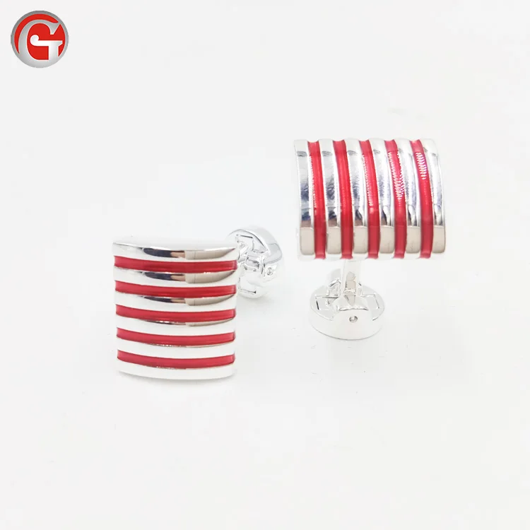 Пользовательские дизайн модные латунные запонки эмаль запонки для женщин и мужчин