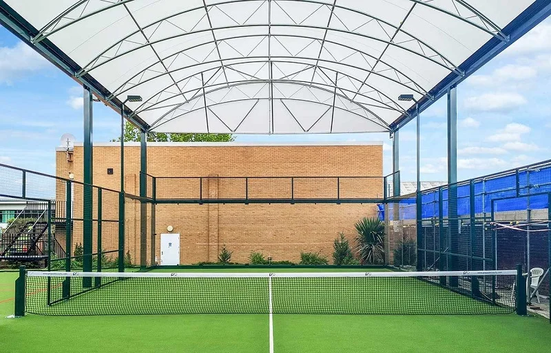 Carpa cancha baloncesto outdoor basketball soccer membrane structural shade roof design of stadium tent for basketball court