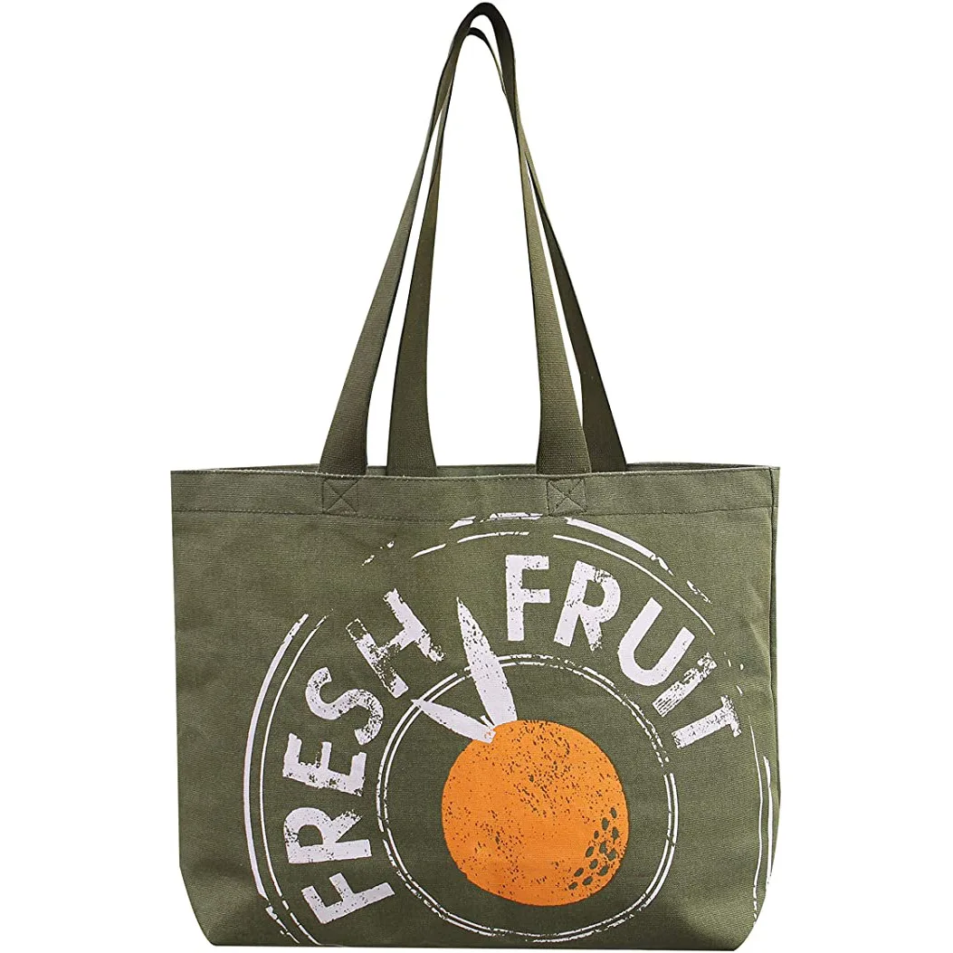 Reusable Grocery Bag Shopping Tote Cotton Canvas Multi Purpose Foldable Fashion Bags Geometry Printing Machine Washable Durable