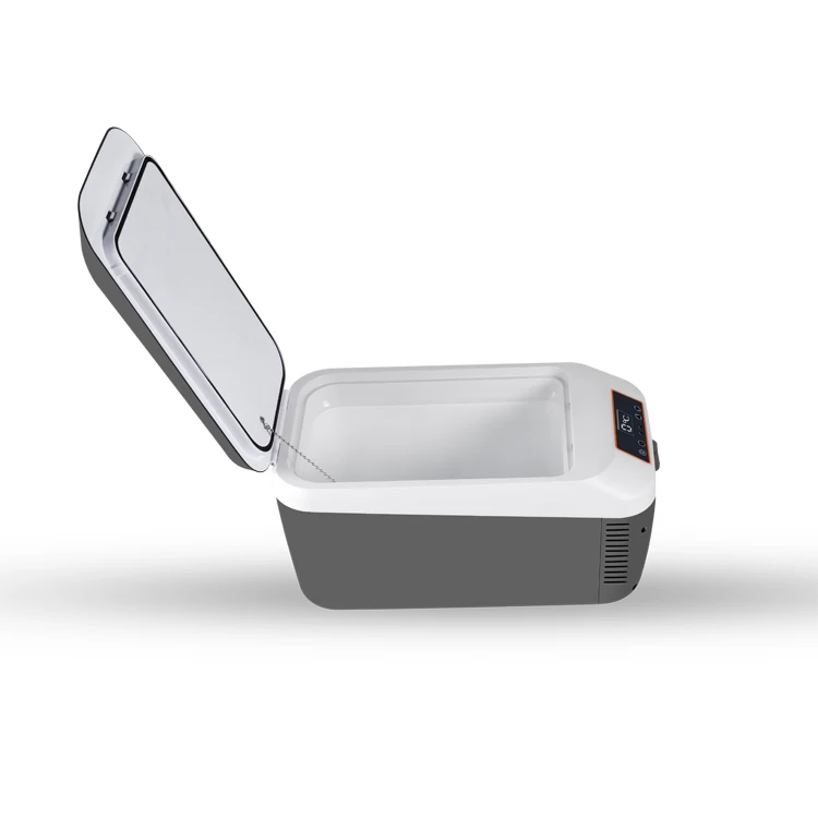 12L Flip Top Car Refrigerator with Digital Display Horizontal DC 12V Cooler Box