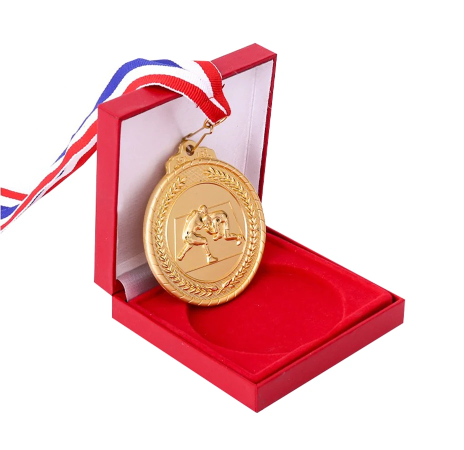 
Custom Red PU Leather Coin And Medal Box 