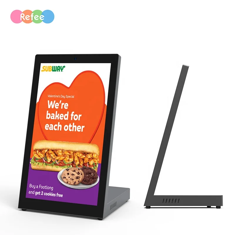 Refee L type Evaluator Bank airport restaurant use desktop android Customer feedback device all in one tablet