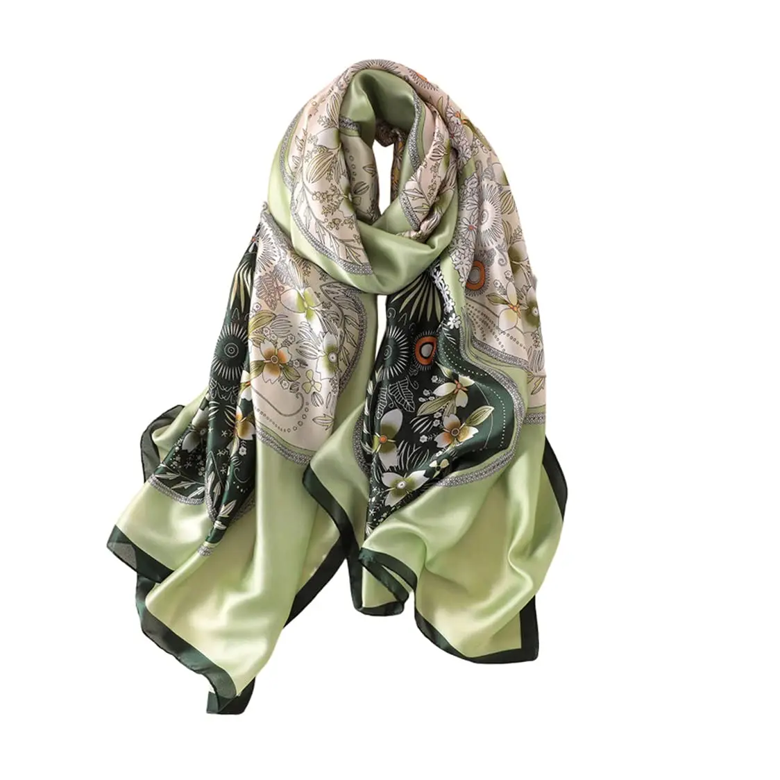 Silk Feeling Scarf Square Satin Head Scarf for Women Neck Hair Scarves Wraps Headscarf Hair Bandanas Night Sleeping