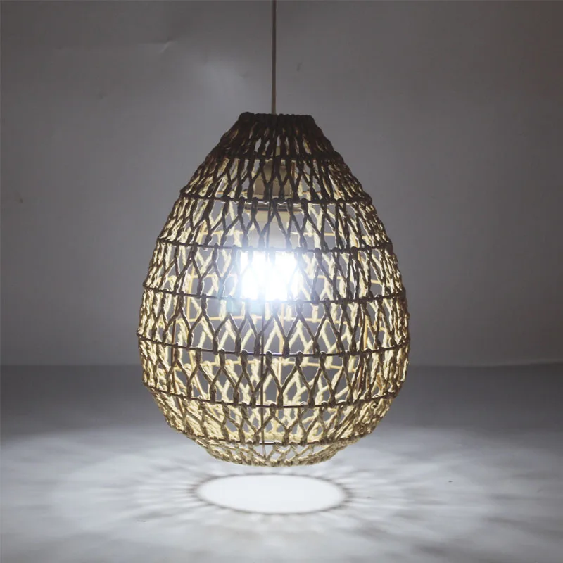 lampen  pendant lamps home decor paper rope lighting  rattan ceiling lamp room light lamparas-living lamparas colgantes