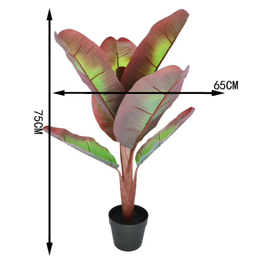 Nwe product 120cm high red leaves artificial banana tree