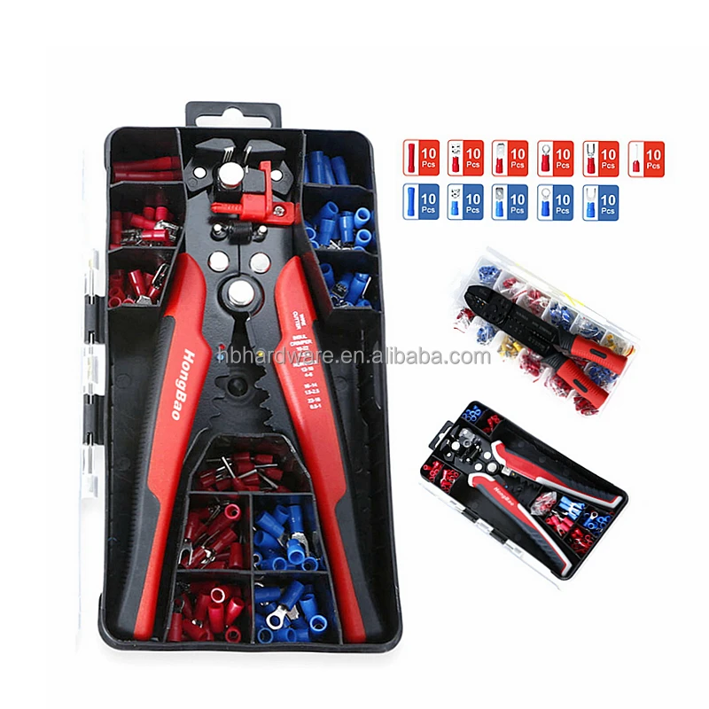 Hot Selling Network Terminal Clamp Crimp Cable Wire Tool Kit Set Auto Wire Stripper Pliers Crimping Wire Self Stripping Pliers