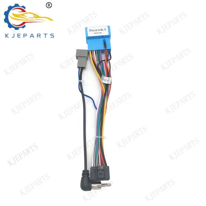 Car Android Player Multimedia Blue 16 Pin Adapter Plug Radio Complete Wirng Harness For Suzukis Car Player
