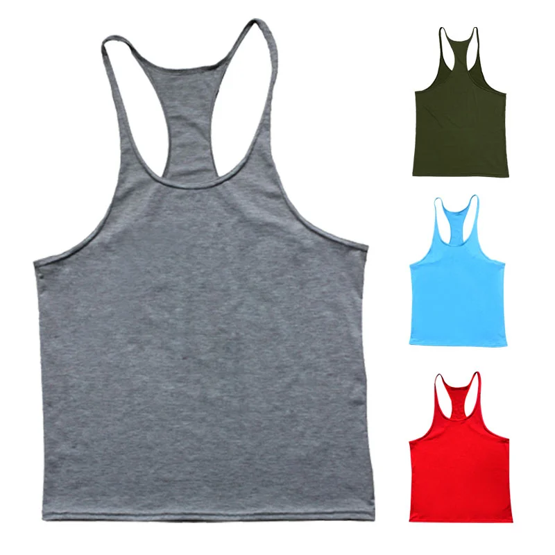 Basic style pure white cotton underwear sport sleeveless top customized male and female vests
