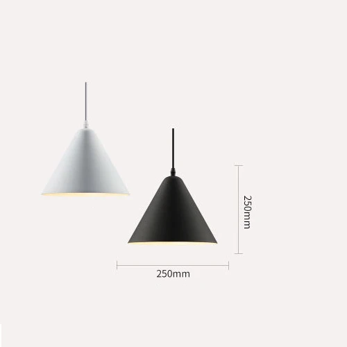 COYOLED Nordic Industrial Iron Hanging Lamp Indoor Lighting modern E27 Base 25 cm/ 10 inch White/Black pendant light
