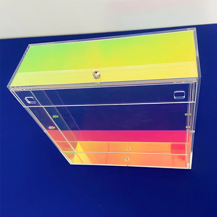 Custom Wall Mount Square Neon Acrylic Shadow Box Frame For Home Hotel Room Decor