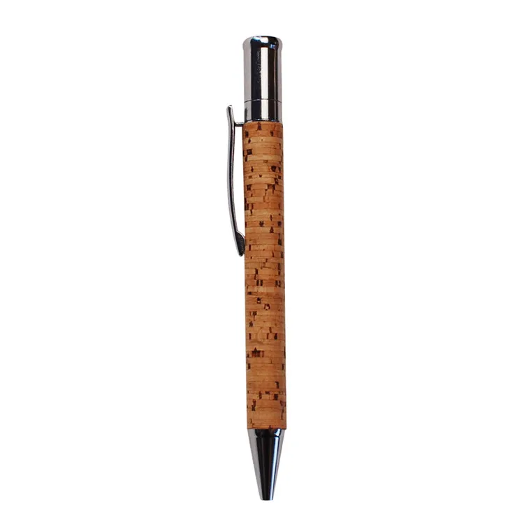Wholesale and Retail Natural Cork Wood Ball Point Pens Recycled Customized Logo Natural Eco Cork Pens