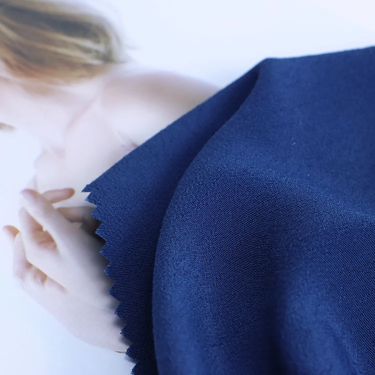 Fashiontex new design 120D*30S crepe 53%viscose 47% rayon soft Viscose Marocain fabric