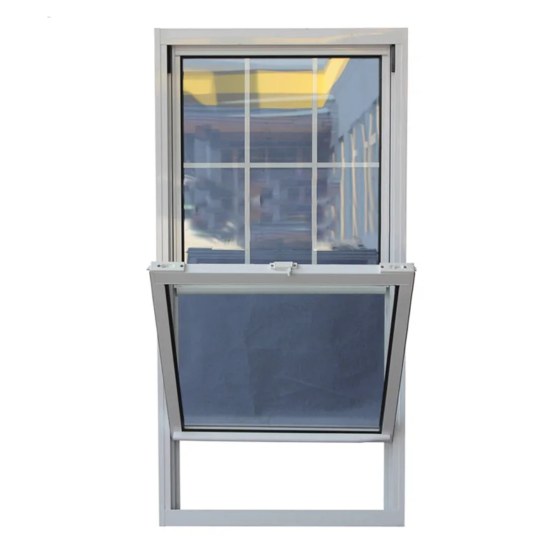 aluminium double hung windows frosted glass bathroom vertical sliding window
