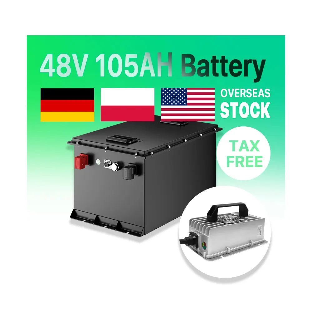 12V 48V 100A 105A Deep Cycle Boat Lead Acid LiFePO4 Camping RV Electric Mini Utility golf Car Battery Box