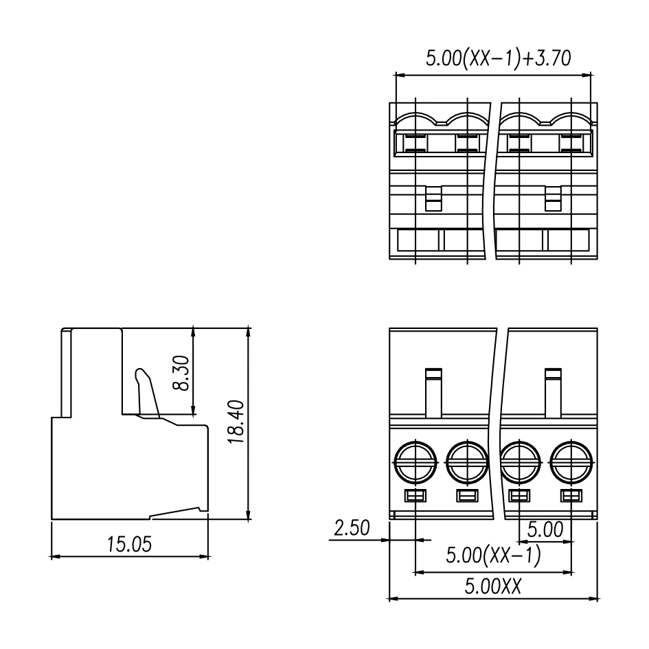 factory sales 5.0mm solderless terminal block KF2EDGKGP-5.0 plug in PCB terminal block connector