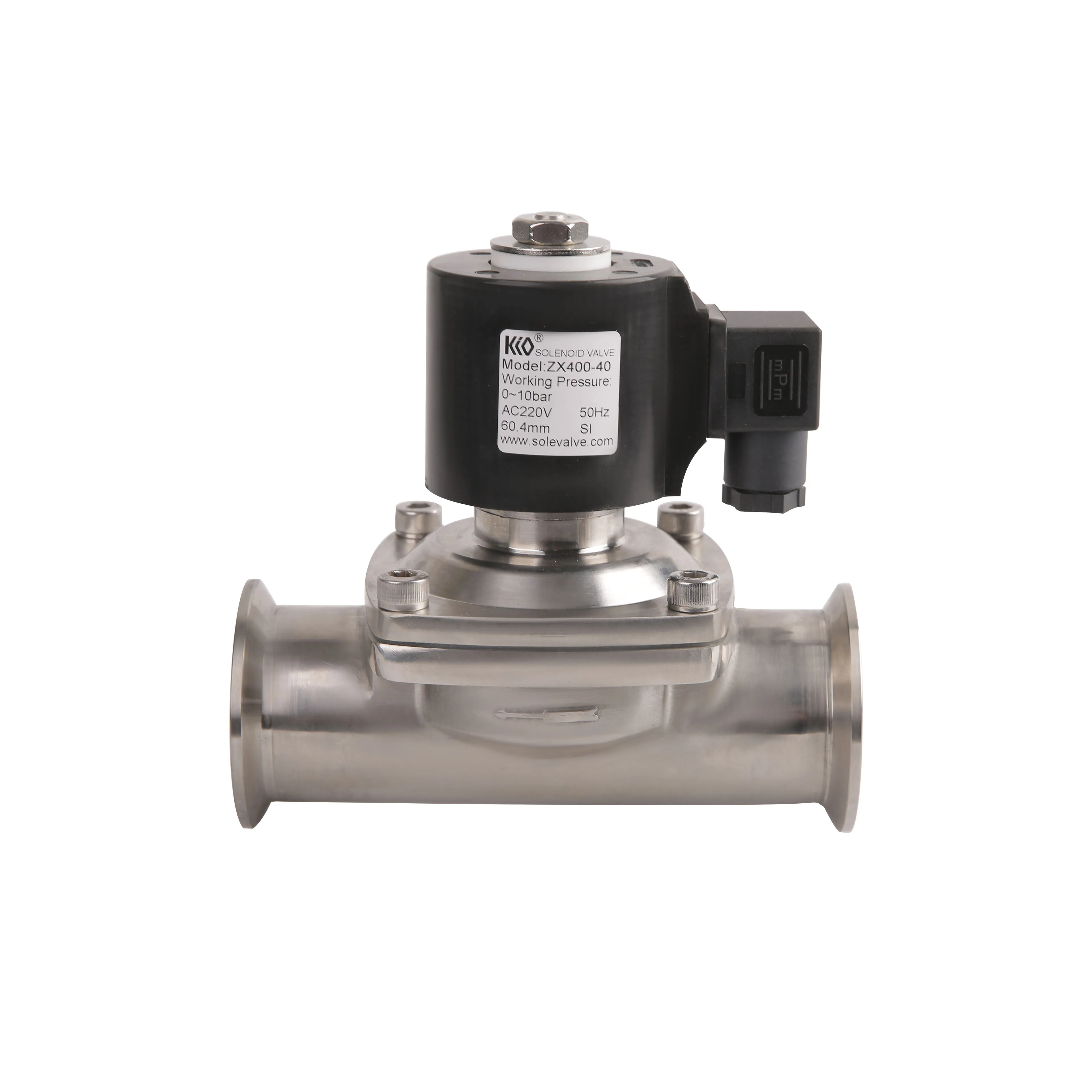 Wholesale price 25mm 50.5mm 64mm port size solenoid valve 304 stainless steel Tri Clamp solenoid valve