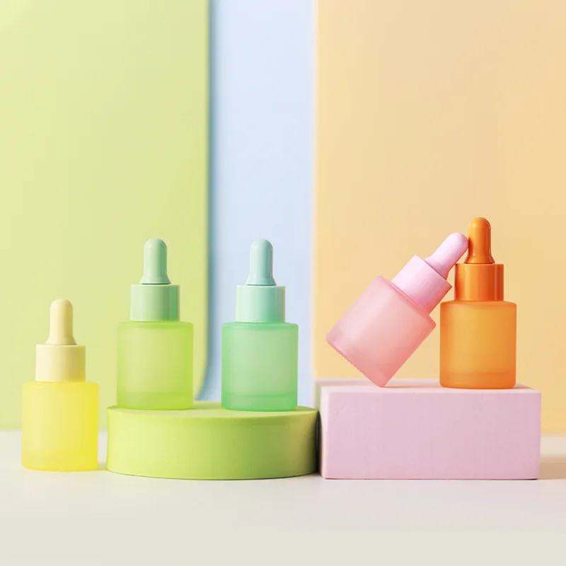 20ml Flat Shoulder Glass Dropper Bottle Container For Essential Oil Bottle