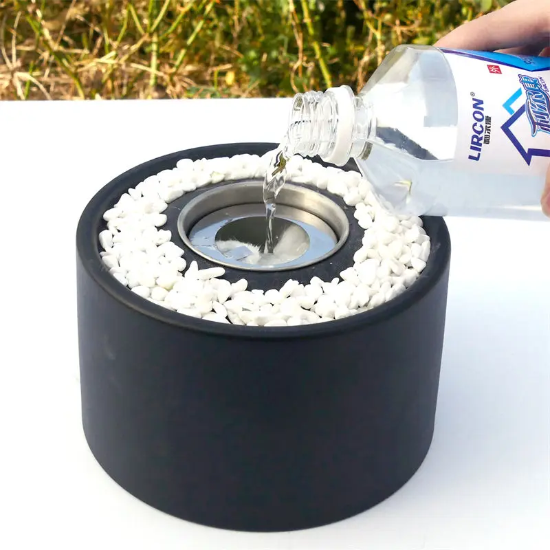 Factory Supply Fire Pit Bio Ethanol Fireplace Round Glass Fireplace Mini Portable Fireplace